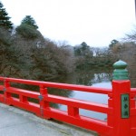 A bridge of Takaoka castle ruins
